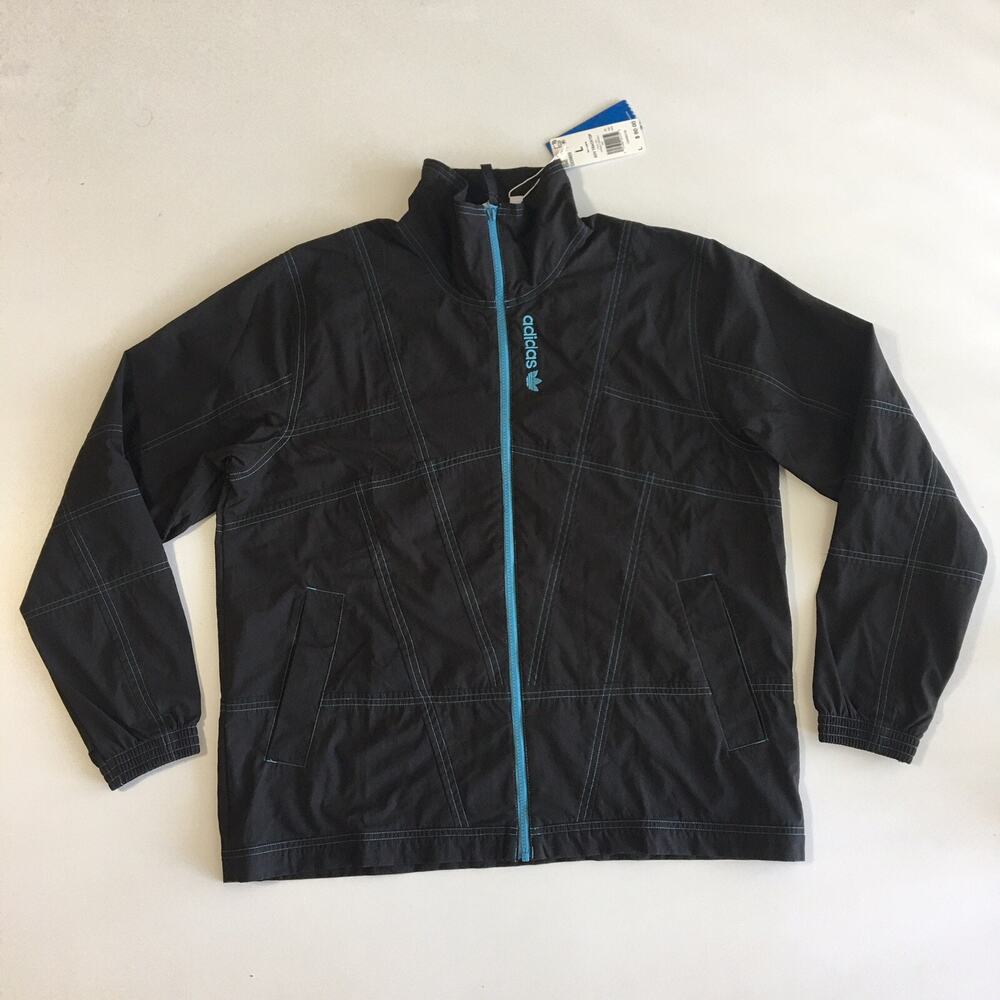 Adidas Originals Men’s GD5605 Adventure Track LS Pockets Black Top Jacket Sz L
